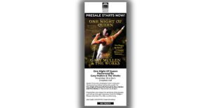 "One Night Of Queen" Eblast